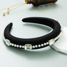 Load image into Gallery viewer, Rhinestone Pearl Embellished Headband