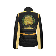 Load image into Gallery viewer, Yahuah-Tree of Life 03-01 Ladies Designer Stand Collar Puffer Jacket