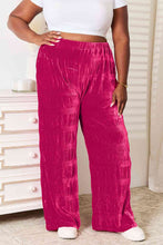 Load image into Gallery viewer, Tiered Shirring Velvet High Waist Wide Leg Pants
