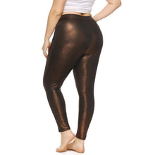 Load image into Gallery viewer, Glossy Casual Plus Size Leggings