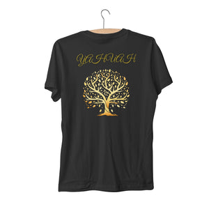 Yahuah-Tree of Life 01 Elect Men's Designer Cotton Jersey T-Shirt