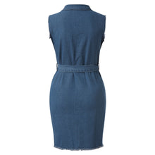 Load image into Gallery viewer, V-neck Button Up Denim Mini Dress (3 colors)