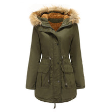 Load image into Gallery viewer, Ladies Velvet Cotton Padded Parka Jacket (3 colors)
