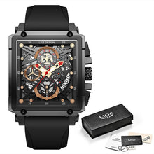 Load image into Gallery viewer, Lige Square Multifunction Chronograph 30M Waterproof Men&#39;s Watch
