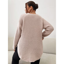 Load image into Gallery viewer, Solid Knitted Loose Plus Size Lady Sweater
