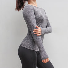 Load image into Gallery viewer, High Stretch Seamless Long Sleeve Sport Top