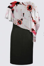 Load image into Gallery viewer, Floral Embosses: Pictorial Cherry Blossoms 01-02 Designer Joni Cape Dress