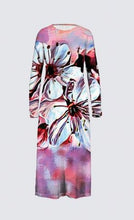 Load image into Gallery viewer, Floral Embosses: Pictorial Cherry Blossoms 01-01 Designer Daniela Maxi Dress