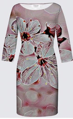 Floral Embosses: Pictorial Cherry Blossoms 01-03 Designer Jeanne Dress