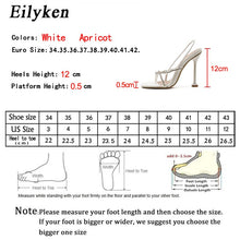 Load image into Gallery viewer, PVC Rhinestone Crystal Clip Toe Back Strap High Heel Sandals