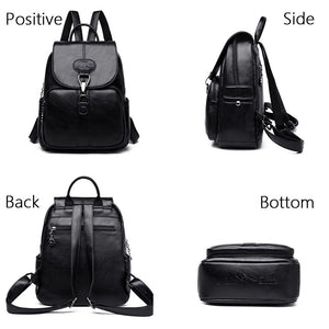 Multifunction Leather Backpack for Women