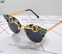 Load image into Gallery viewer, Crystal Rhinestone Baroque Lady Sun Glasses