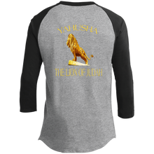 Load image into Gallery viewer, Yahusha-The Lion of Judah 01 Men&#39;s Designer 3/4 Raglan Sleeve T-shirt (5 Colors)