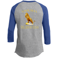 Load image into Gallery viewer, Yahusha-The Lion of Judah 01 Men&#39;s Designer 3/4 Raglan Sleeve T-shirt (5 Colors)