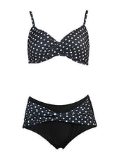 Load image into Gallery viewer, Polka Dot Split Plus Size Swimsuit