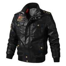 Load image into Gallery viewer, Faux Leather Bomber Jacket (3 colors)