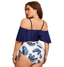 Load image into Gallery viewer, Ruffled Split Plus Size Swimsuit