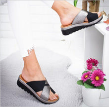 Load image into Gallery viewer, Roman Color Match Thick Sole Wedge Slide Sandals