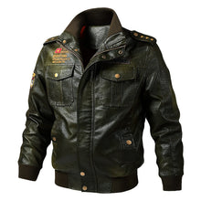 Load image into Gallery viewer, Faux Leather Bomber Jacket (3 colors)