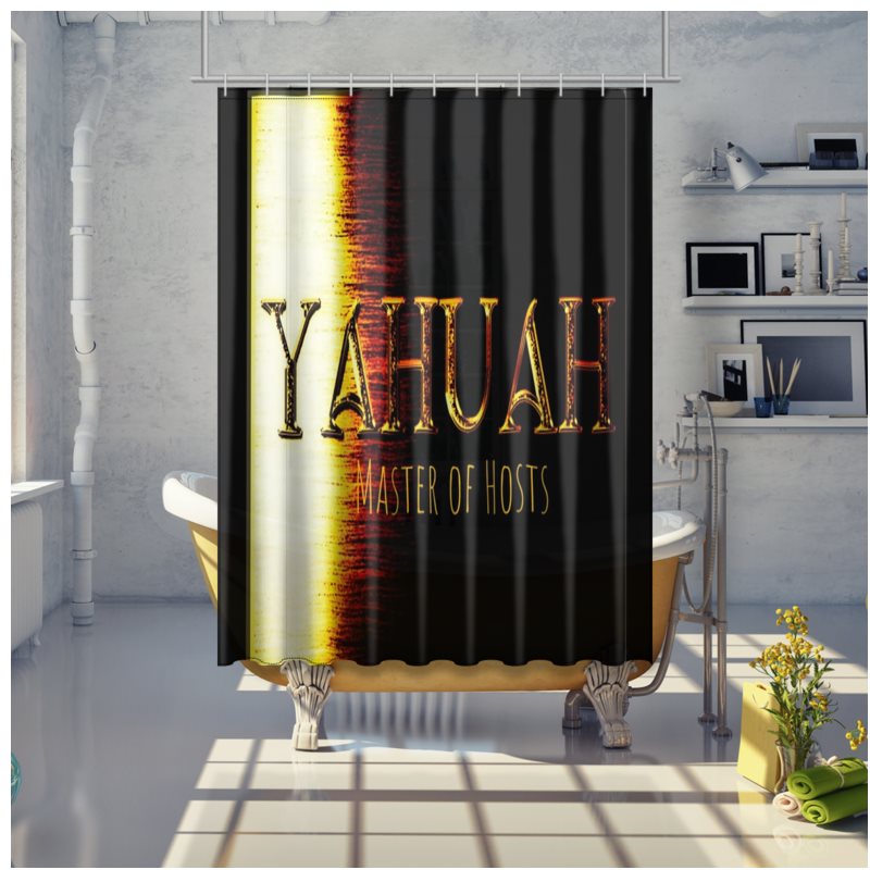Yahuah-Master of Hosts 01-03 Designer Shower Curtain
