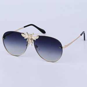 Classic Little Bee Gradient Retro UV400 Lady Sunglasses