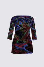 Load image into Gallery viewer, Floral Embosses: Roses 01-01 Designer Plus Size Patti Tunic II