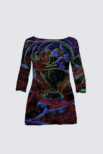 Load image into Gallery viewer, Floral Embosses: Roses 01-01 Designer Plus Size Patti Tunic II