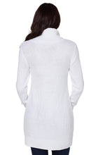 Load image into Gallery viewer, Cowl Neck Long Sleeve Bodycon Sweater Dress (Green/White)