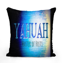 Load image into Gallery viewer, Yahuah-Master of Hosts 01-01 Designer Sequin Cushion Cover (5 colors)