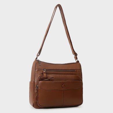 Chestnut Color Small PU Leather Handbag