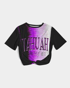 Yahuah-Master of Hosts 01-02 Designer Twist Front Cropped T-shirt