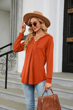 Load image into Gallery viewer, Long Sleeve Hooded Blouse