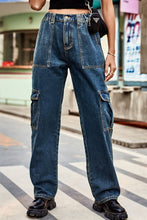 Load image into Gallery viewer, Straight Leg Women Jeans with Pockets