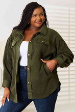 Load image into Gallery viewer, Heimish Cozy Girl Army Green Shacket
