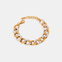Load image into Gallery viewer, Zircon Titanium Steel Chunky Chain Link Bracelet