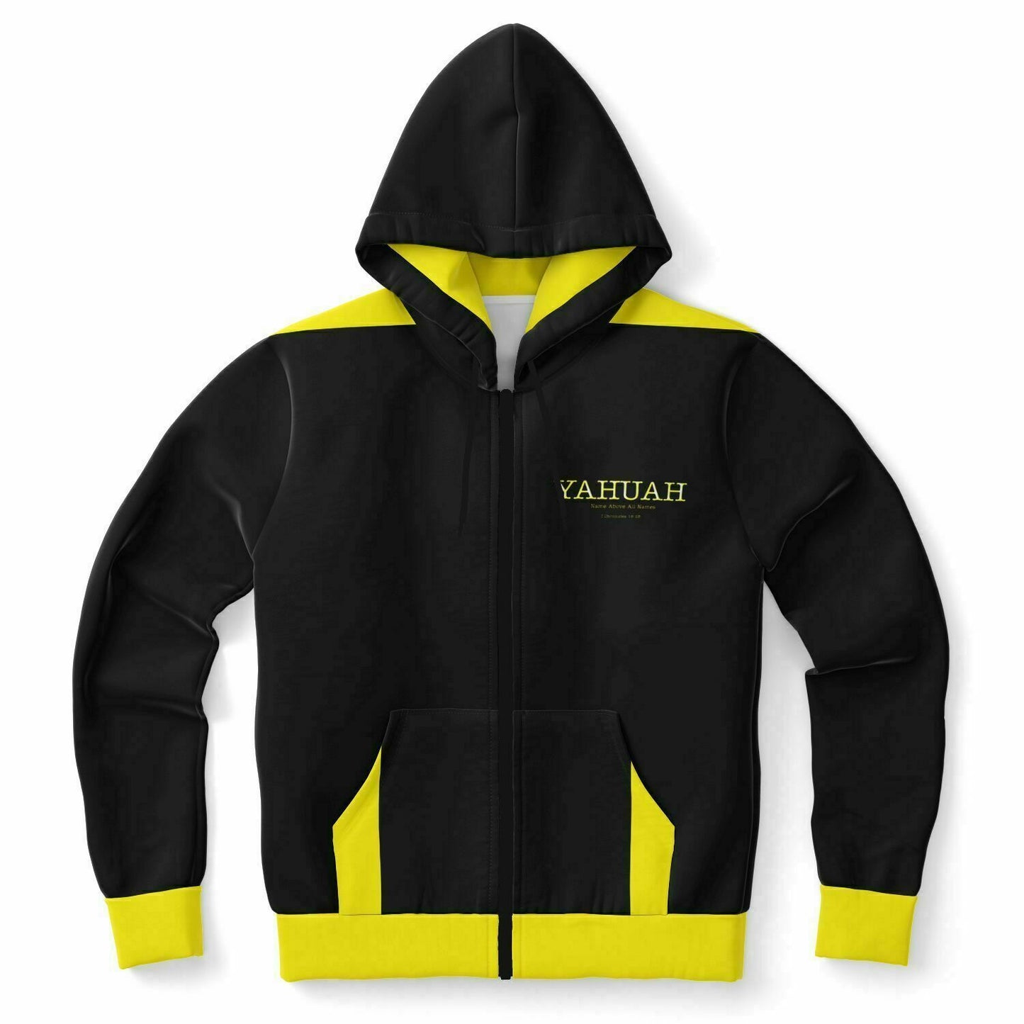 Yahuah-Name Above All Names 02-02 Designer Triblend Fleece Lined Unisex Zip Hoodie