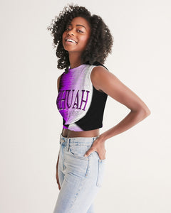 Yahuah-Master of Hosts 01-02 Designer Twist Front Cropped Sleeveless T-shirt
