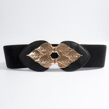 Load image into Gallery viewer, Alloy Leaf Buckle Elastic Belt