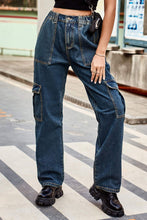 Load image into Gallery viewer, Straight Leg Women Jeans with Pockets