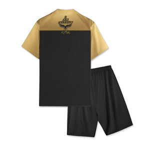 I AM HEBREW 02 Men's Designer Two Piece Short Sleeve Dress Shirt and Shorts Set