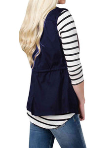 Drawstring Waist Vest with Pockets (4 colors)