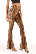 Load image into Gallery viewer, Tiger Print High Waist Flared Pants