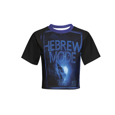 Hebrew Mode - On 01-06 Designer Cropped High Performance SORONA® T-shirt