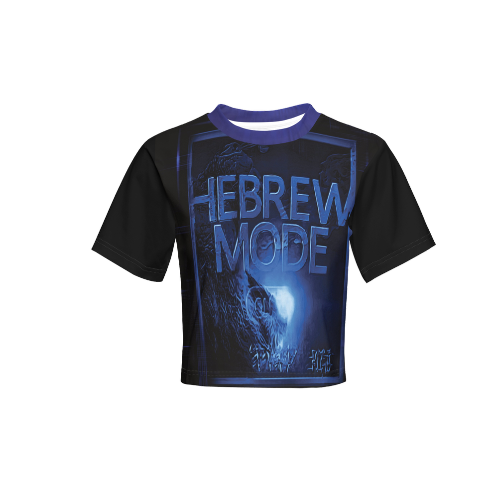 Hebrew Mode - On 01-06 Designer Cropped High Performance SORONA® T-shirt