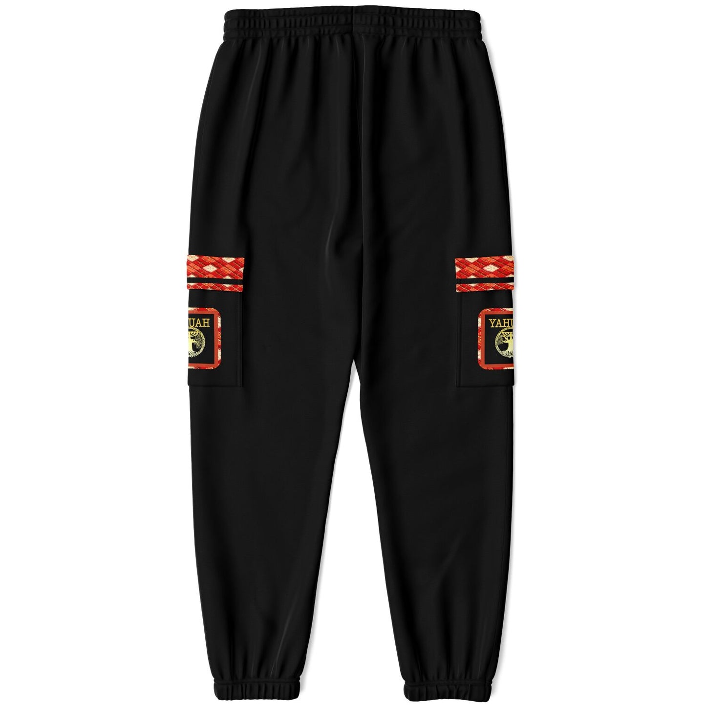 Yahuah Logo 02-01 Designer Fashion Triblend Cargo Unisex Sweatpants (Style 01)