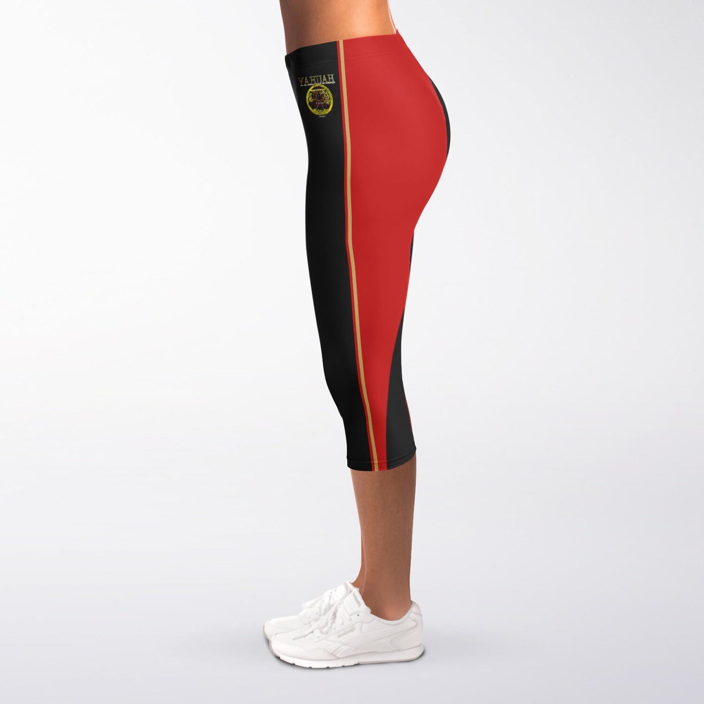 A-Team 01 Red Designer Capri Leggings