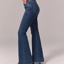 Load image into Gallery viewer, Stretchy Mid Rise Flared Denim Jeans (Light/Dark Blue)