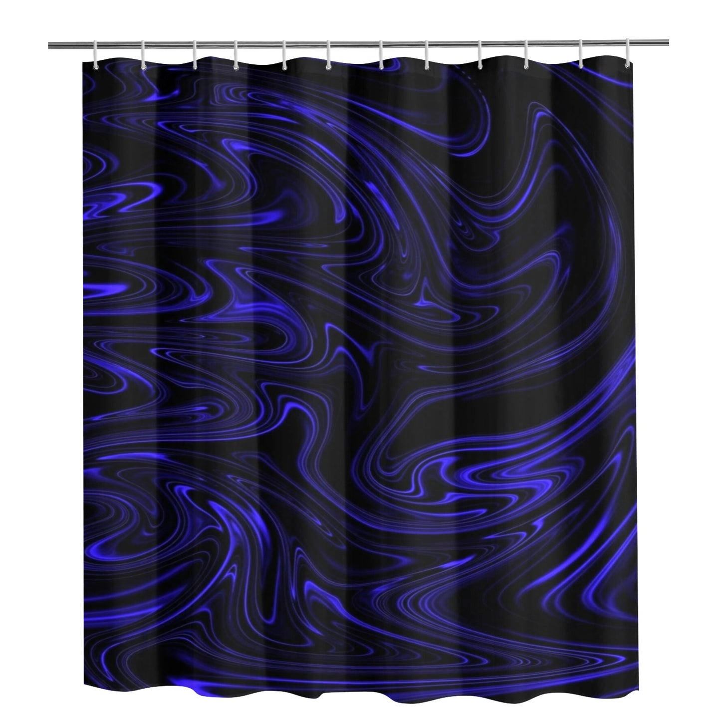 Flow (01-02): Cobalt, The Heavenly Depths | Shower Curtain | 2 sizes (Hooks not included)