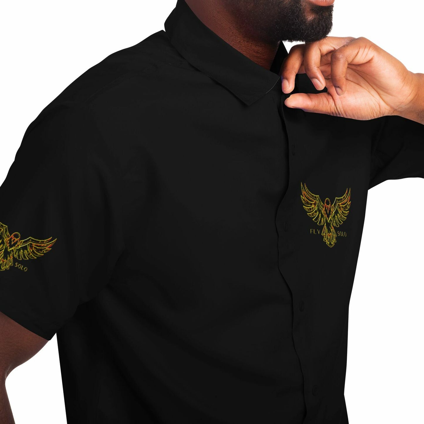 Outspoken Designs 03-04 "Fly Solo" Men's Designer Spread Collar Shirt