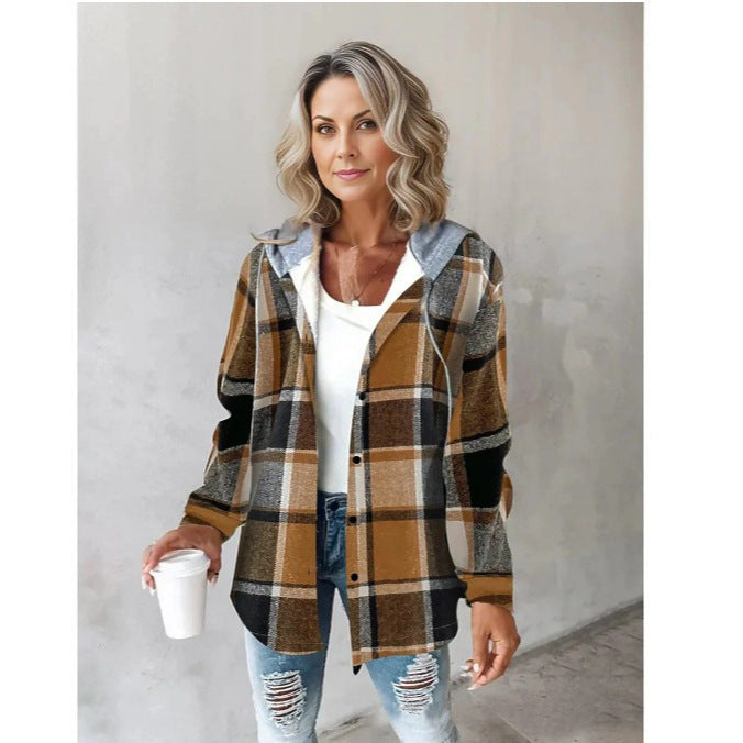 Plaid Print /Striped/Solid Color Full Zip Hoodie (12 colors)